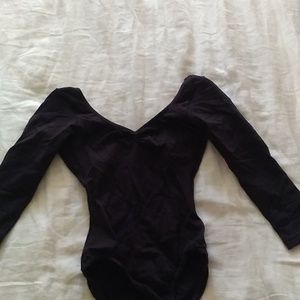 Bloch Black long sleeve ballet leotard